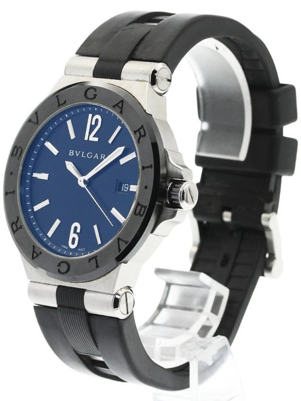 BVLGARI Diagono ceramic DG42SC Date black Dial Automatic Men's Watch_971126